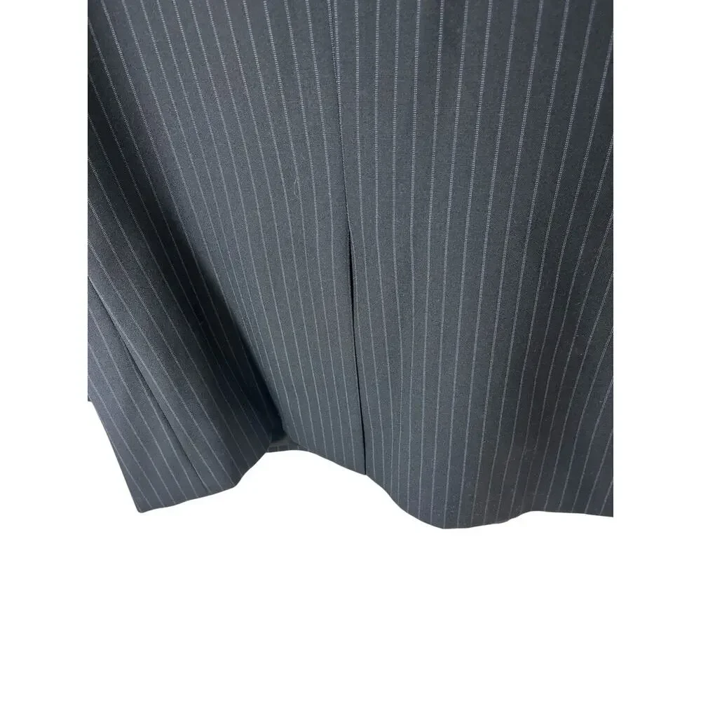 JoS. A. Bank Blazer Men's 44R Blue Pinstripe Wool Sport Coat Jacket Event Formal